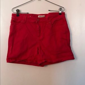 Tribal pink red jean short